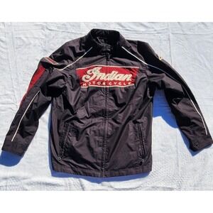 Women's Indian Motorcycle Black Jacket‎ XL  Zip Front